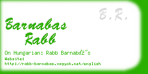 barnabas rabb business card